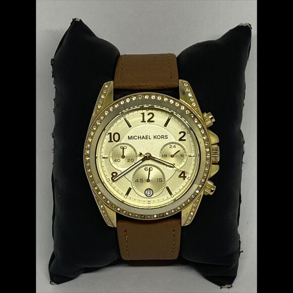 COPY - Michael Kors Blair MK5166 Women's Brown Leather Analog Dial Quartz Watch… - Picture 1 of 12